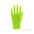 Guantes de trabajo de seguridad suave de punto amarillo de punto amarillo heshax